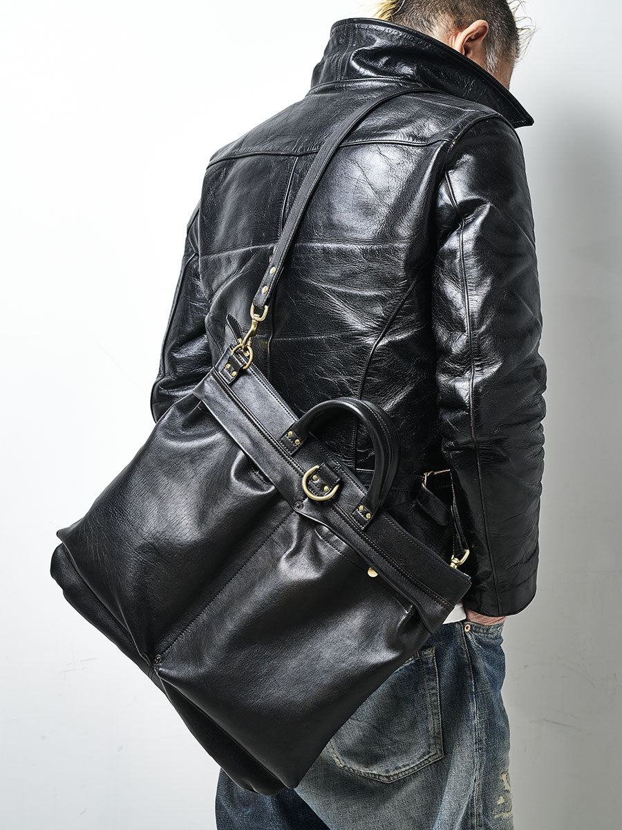 池田工芸 × Lightning 純国産「茶芯」ホースハイド T-Core Leather Lover Helmet Bag【公式オンライン限定】【8月26日頃出荷】