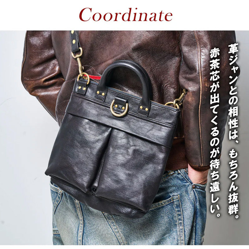 池田工芸×Lightning 純国産「赤茶芯」ホースハイド RED T-Core Leather Lover Minimet Bag【公式オンライン限定】【8月24日頃出荷】