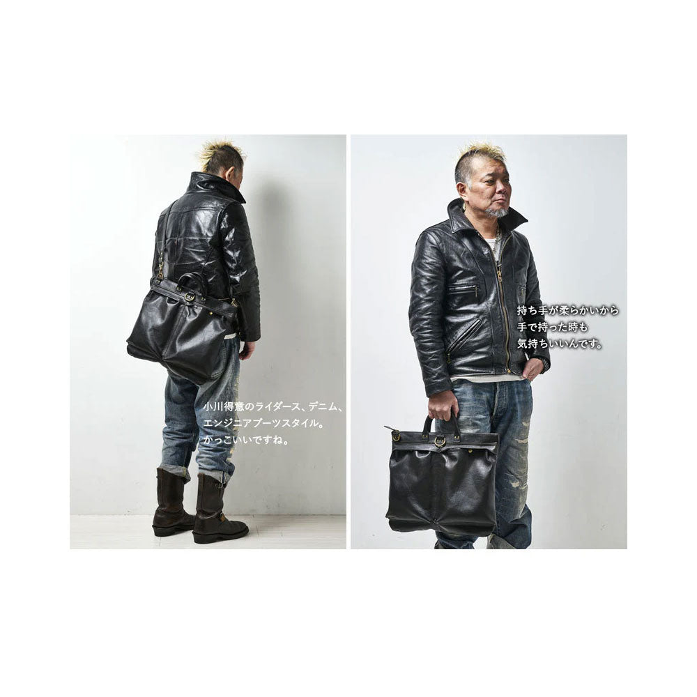 池田工芸 × Lightning 純国産「茶芯」ホースハイド T-Core Leather Lover Helmet Bag【公式オンライン限定】【8月24日頃出荷】