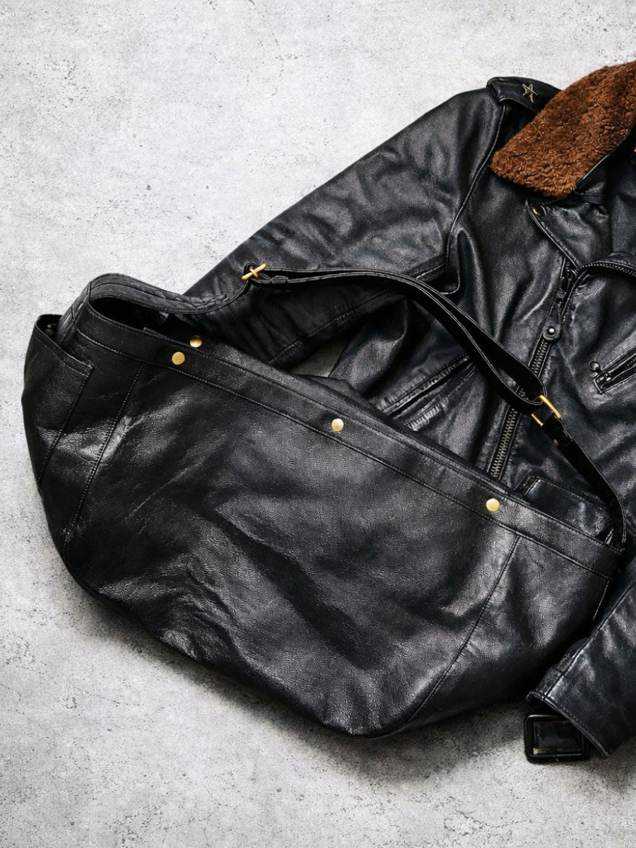 池田工芸 × Lightning RED T-core Leather Lover Newspaper Bag 「赤茶芯」ニュースペーパーバッグ【11月19日頃出荷】