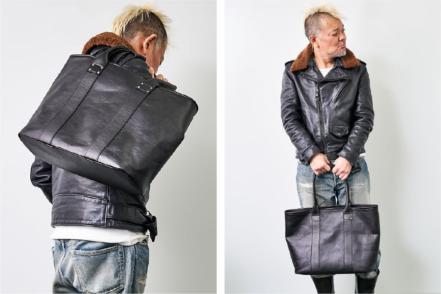 池田工芸 × Lightning Red T-core Leather Lover Tote Bag  赤茶芯ホースハイド『ビッグトート』【10月29日頃出荷】