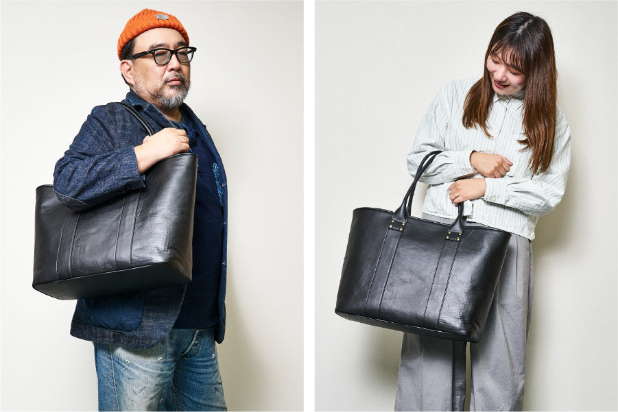 池田工芸 × Lightning Red T-core Leather Lover Tote Bag 赤茶芯