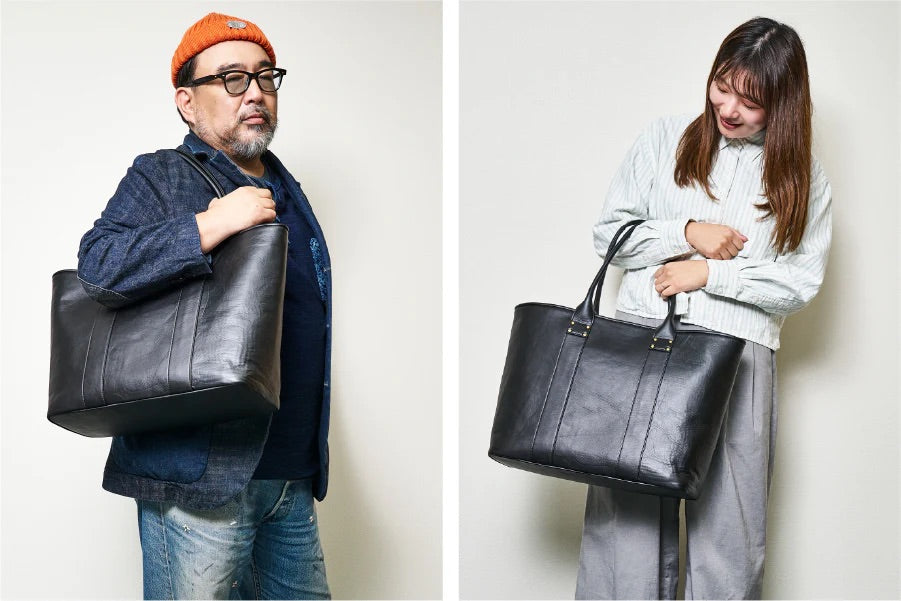 池田工芸 × Lightning T-core Leather Lover Tote Bag 茶芯ホースハイドビッグトート【12月10日頃出荷】