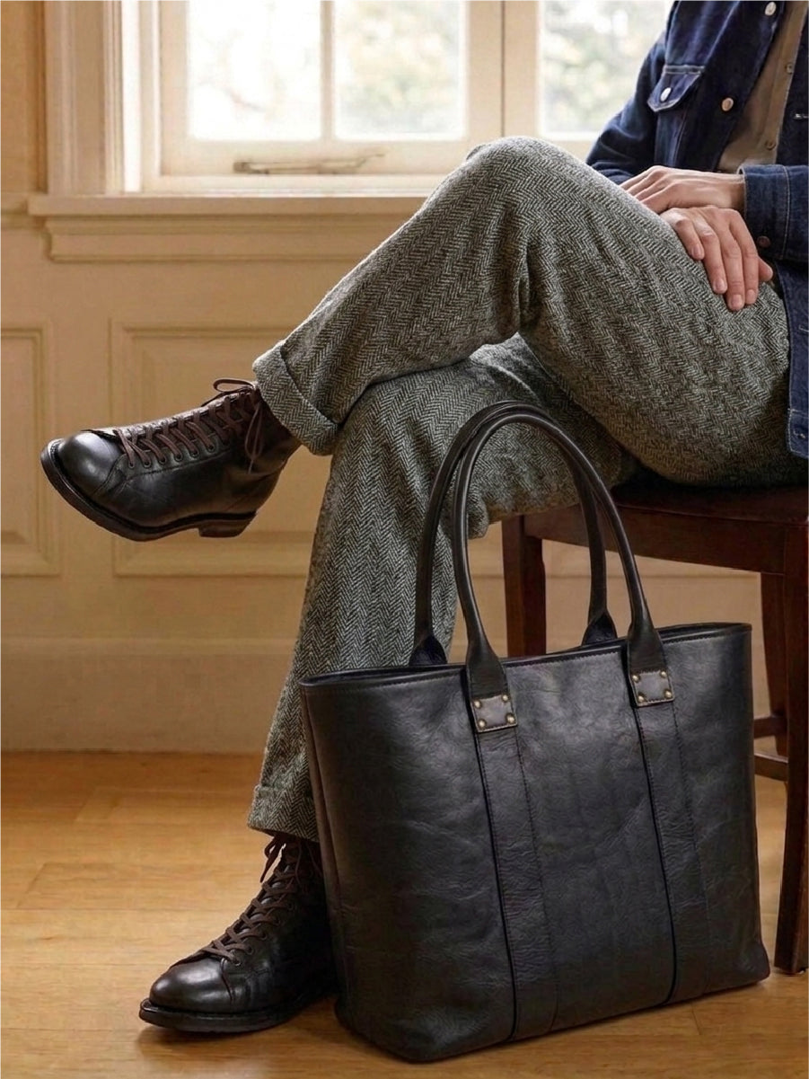 靴/バッグ 100%genuine lether bag 池田工芸 × Lightning T-core Leather Lover Tote Bag 茶芯ホース