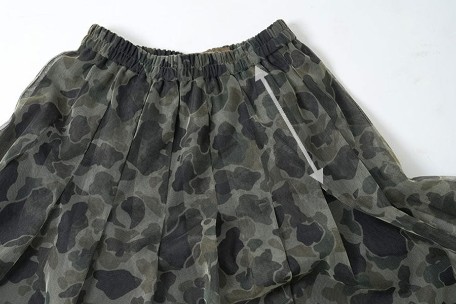 【抽選販売】MIL-GREEN 迷彩柄チュールスカート【12月17日頃出荷】