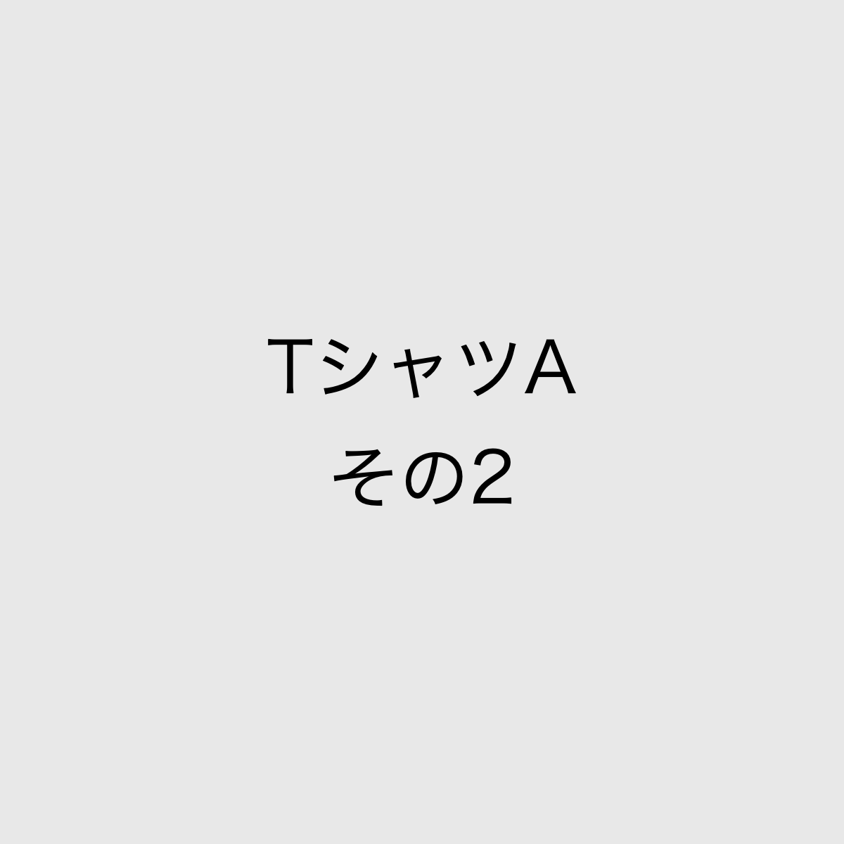 シャツA テスト