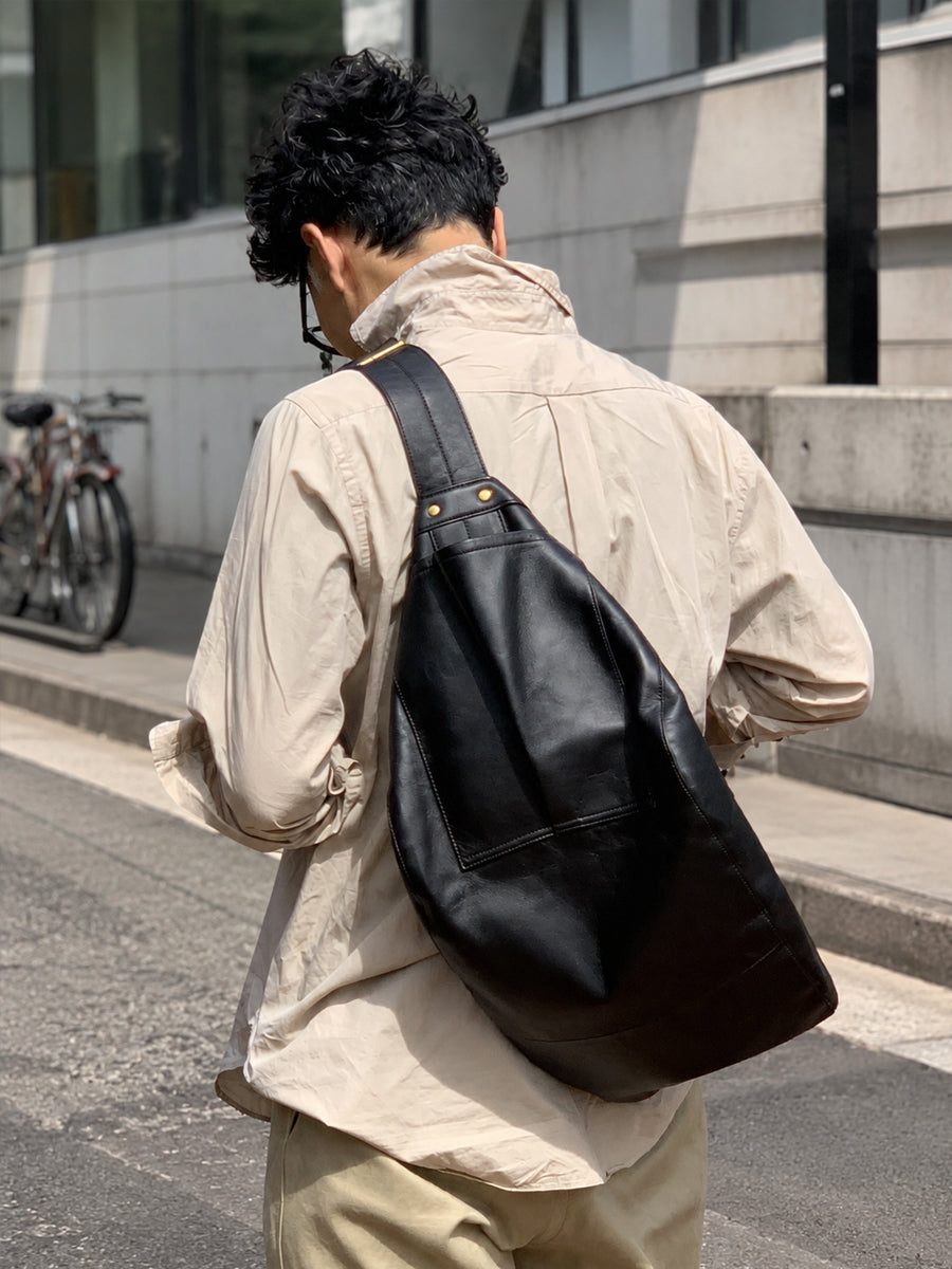 池田工芸 × Lightning T-core Leather Lover Bag 茶芯ニュースペーパー