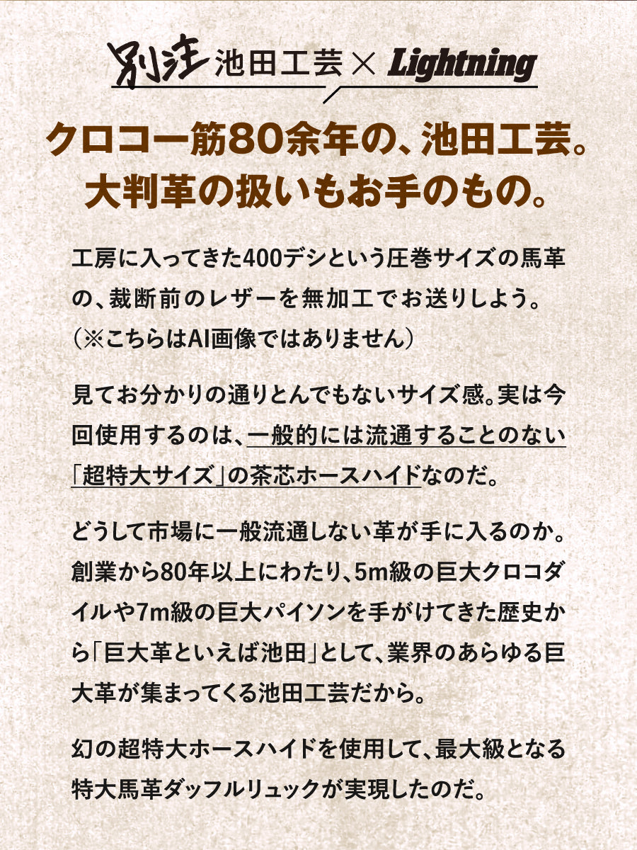 池田工芸 × Lightning 茶の茶芯ダッフルリュック【2027年2月4日頃出荷】
