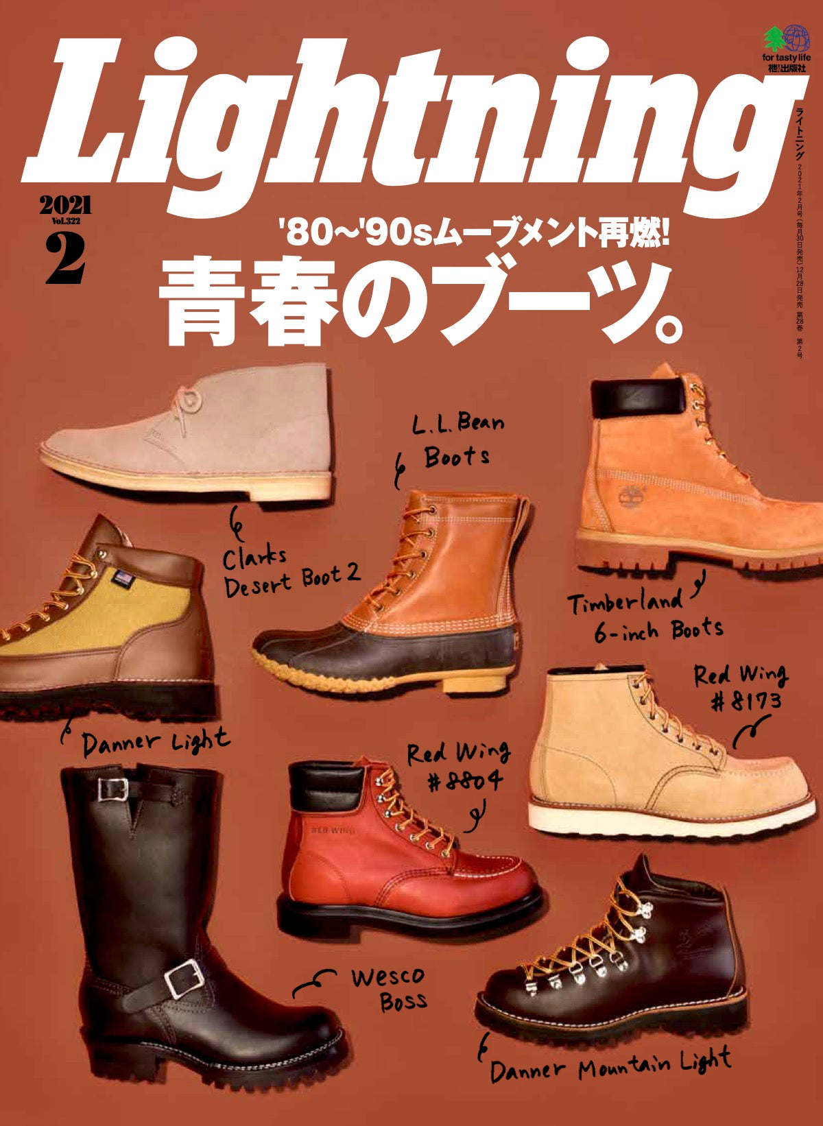 Lightning 2021年2月号 Vol.322「'80〜'90sムーブメント再燃！青春のブーツ」（2020/12/28発売）