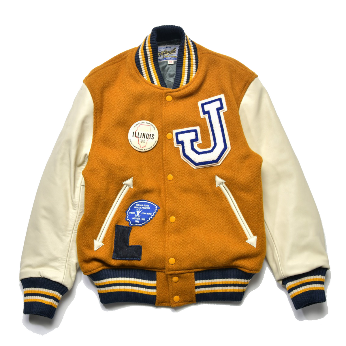 Needles ウールライトメルトンジャケット WHITESVILLE ウールメルトン アワードJKT（custom by ラーメン小池）