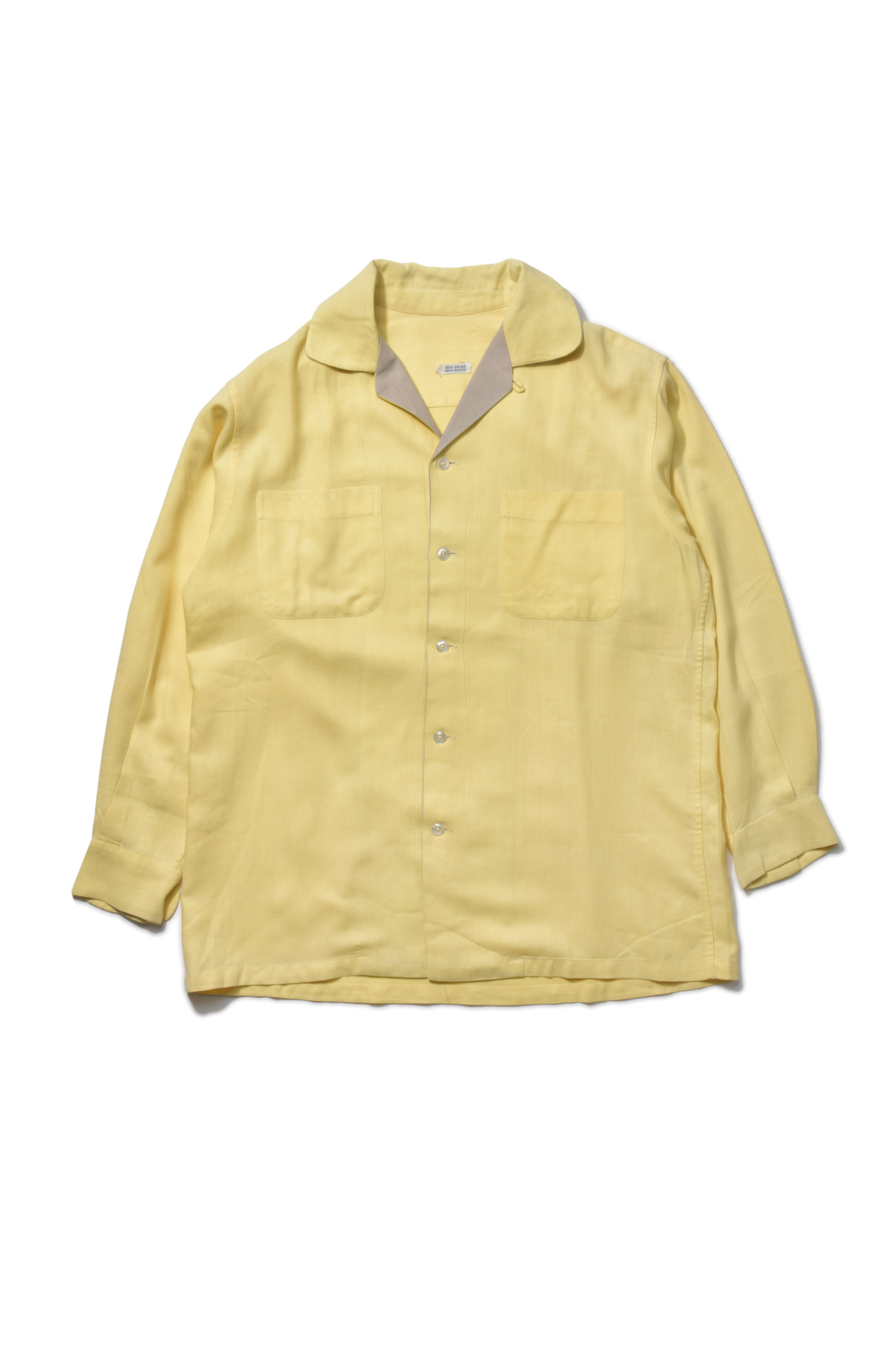 1950s 2-tone Open Collar Shirt