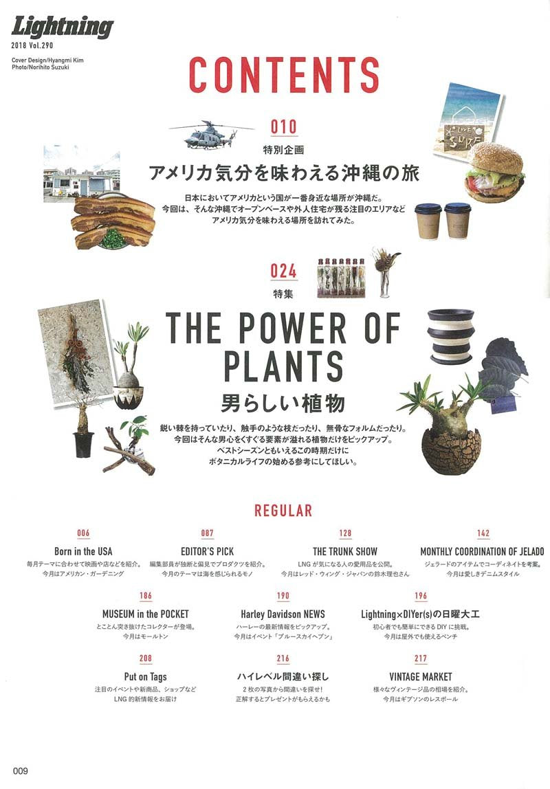 Lightning 2018年6月号 Vol.290「男らし植物」(2018/4/28発売)｜メンズファッション誌「Lightning」公式オンラインストア