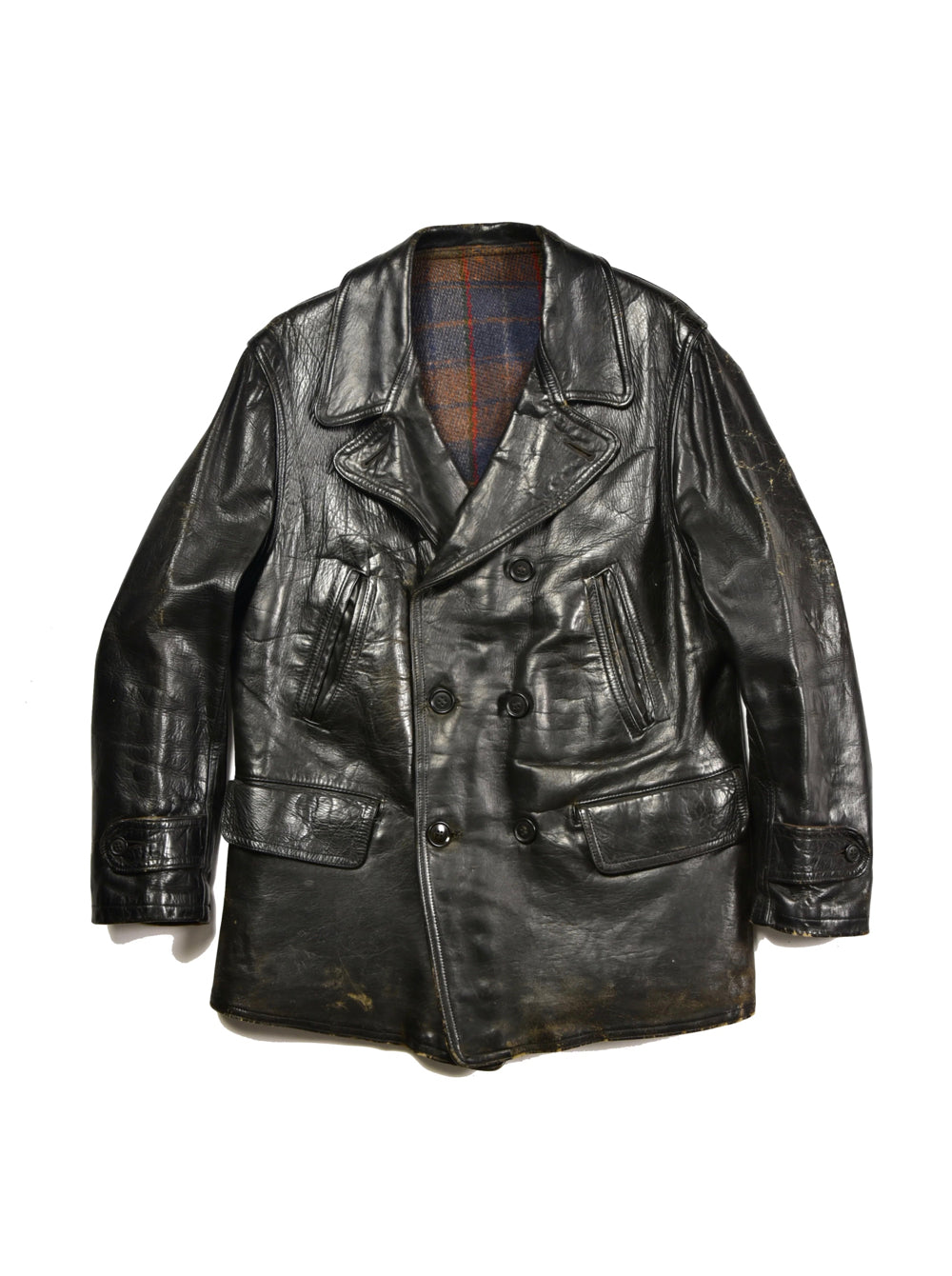 1940〜’50s Horsehide Double Breast Leather Coat